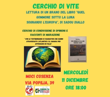 11 dicembre 2024 - Cerchi di vite - Lettura di un brano. 